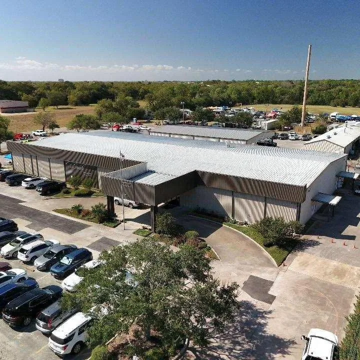 Aerial view of Pearland Event Center and its surrounding grounds